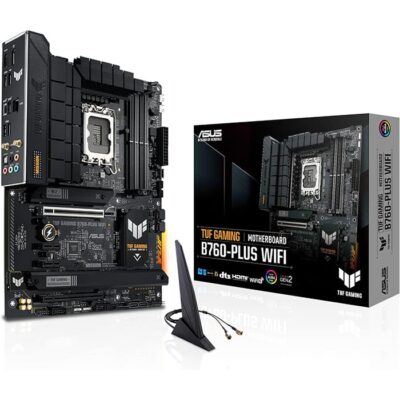 ASUS TUF Gaming B760-Plus Wi-Fi ATX LGA 1700 Motherboard, Intel B760 Chipset, 4x DIMM DDR5 Slots, 192GB Max Memory, 3x M 2 Slots, 2x PCIe 5 0 x16 Slot, Realtek 2 5Gb Ethernet | 90MB1ER0-M0EAY0