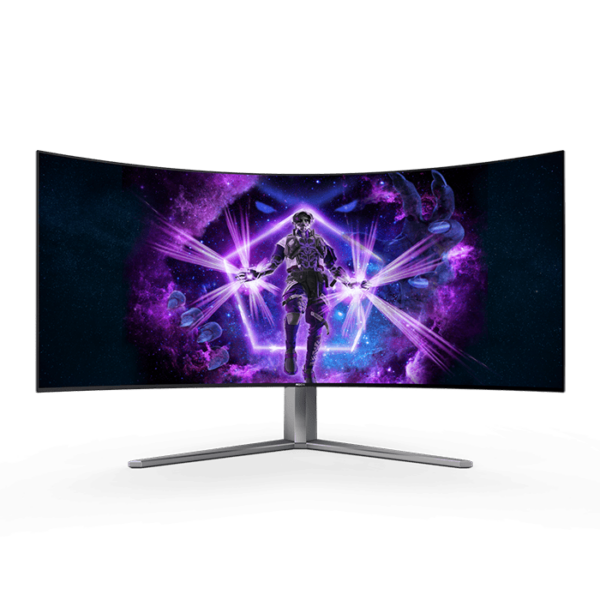 AOC Agon PRO AG456UCZD Curved Gaming Monitor, 45" OLED Display, WQHD Resolution, 240Hz Refresh Rate, 0.03ms (GtG) Response Time, G-Sync Compatible, Adaptive Sync Technology, Black | AG456UCZD/89