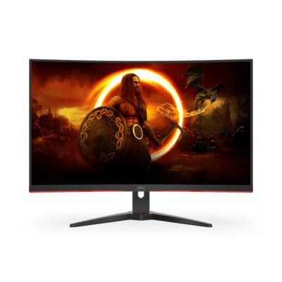 AOC C32G2ZE2 Gaming Curved Monitor, 31.5″ FHD VA Display, 250Hz Refresh Rate, 0.5ms Response Time, 1500R Curvature, AMD FreeSync Premium Technology, 16.7m Display Colors, Black | C32G2ZE2/79