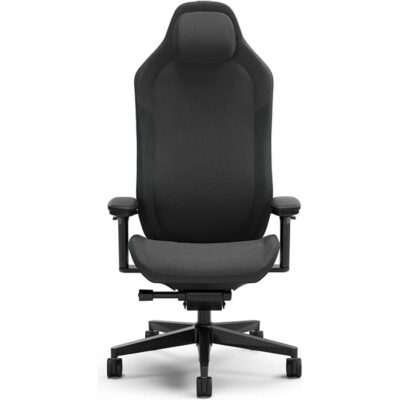 Fractal Refine Gaming Chair, Woven Non-Organic Fabric Cover, Synchro-Tilt Mechanism, Hubless 65mm with Soft PU Casters, Adjustable Lumbar Support, Class 4 Gas Piston, Fabric Dark | FD-CH-RE1F-01