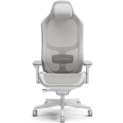 Fractal Refine Gaming Chair, Nylon Reinforced Mesh Fabric Cover, Synchro-Tilt Mechanism, Hubless 65mm with Soft PU Casters, Adjustable Lumbar Support, Class 4 Gas Piston, Mesh Light | FD-CH-RE1M-02