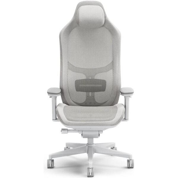 Fractal Refine Gaming Chair, Nylon Reinforced Mesh Fabric Cover, Synchro-Tilt Mechanism, Hubless 65mm with Soft PU Casters, Adjustable Lumbar Support, Class 4 Gas Piston, Mesh Light | FD-CH-RE1M-02