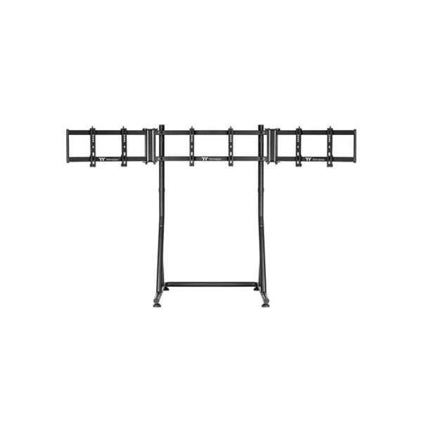 Thermaltake Triple Racing Monitor Stand, 32" to 55" Screen Sizes, Triple Support 32" Monitor Only, 50kg Max Weight Support, Bracket Arm THK 1.5mm Cold-Rolled Sheet, Black | GEA-RMS-TMSBLK-01 - Image 2