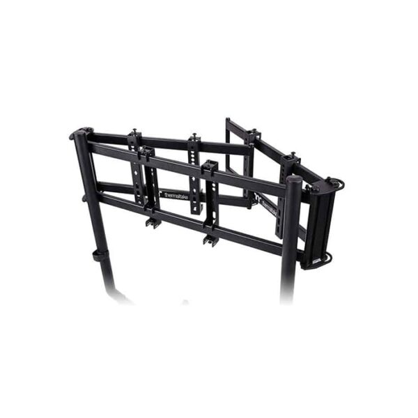 Thermaltake Triple Racing Monitor Stand, 32" to 55" Screen Sizes, Triple Support 32" Monitor Only, 50kg Max Weight Support, Bracket Arm THK 1.5mm Cold-Rolled Sheet, Black | GEA-RMS-TMSBLK-01 - Image 4