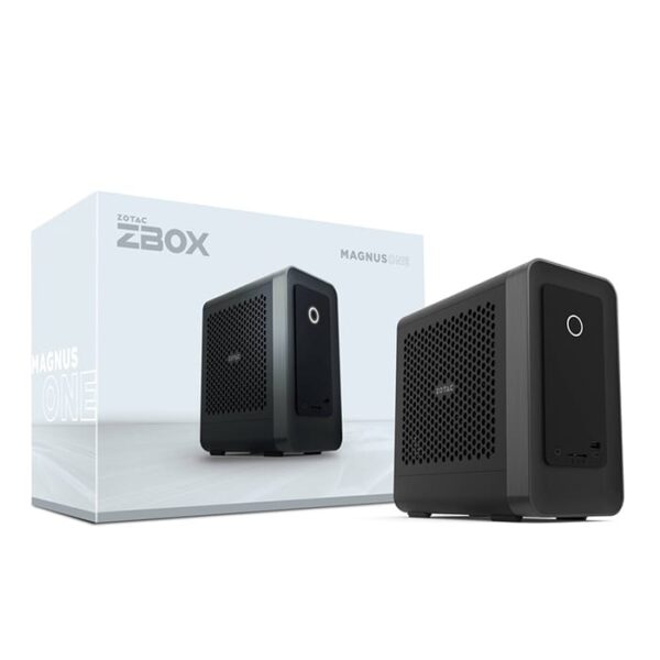 Zotac Magnus One ERP74070 Barebone Mini PC, Intel Core i7-13700 5.2GHz Processor, No Storage & Memory, GeForce RTX 4070 12GB GPU, Wi-Fi 6 AX1650, Bluetooth 5.2, Black | ZBOX-ERP74070C-BE