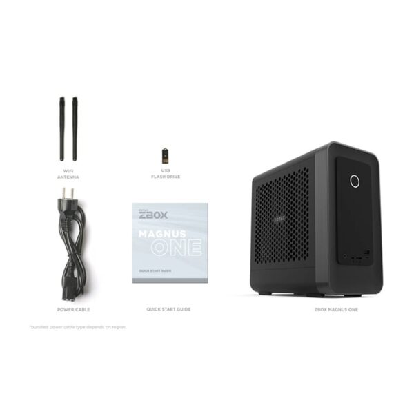 Zotac Magnus One ERP74070 Barebone Mini PC, Intel Core i7-13700 5.2GHz Processor, No Storage & Memory, GeForce RTX 4070 12GB GPU, Wi-Fi 6 AX1650, Bluetooth 5.2, Black | ZBOX-ERP74070C-BE - Image 6