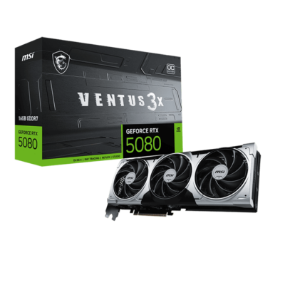 MSI RTX5080 VENTUS 3X OC PLUS 16GB Graphics Card | 912-V531-293