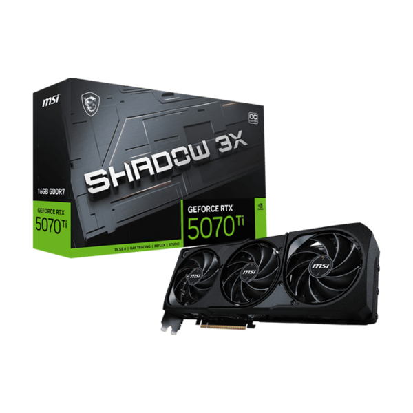 MSI RTX 5070TI SHADOW 3X 16GB OC Graphics Card | 912-V531-097