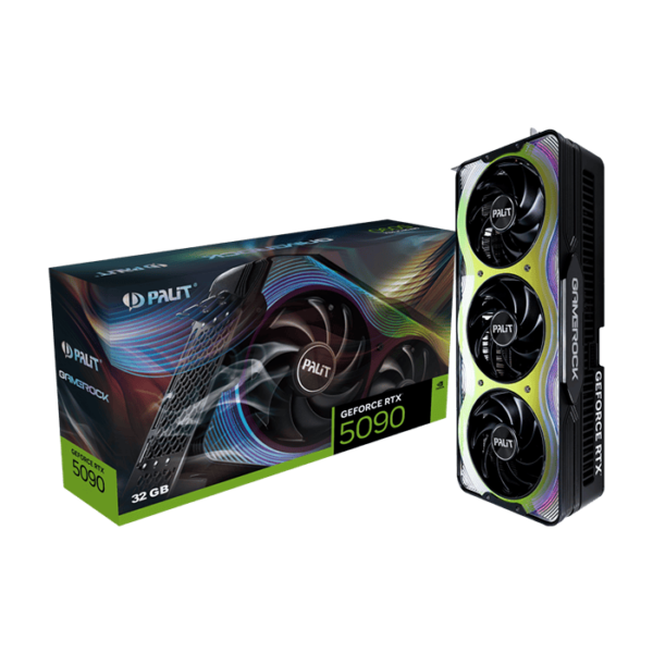 PALIT GeForce RTX 5090 GameRock 32GB GDDR7 Graphics card, Black l NE75090019R5-GB2020