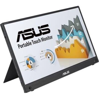 ASUS ZenScreen Touch MB16AHT Portable Monitor, 15.6″ FHD IPS Display, 60Hz Refresh Rate, 5ms (GtG) Response Time, 262K Display Colors, Eye Care Technology, Black | 90LM0890-B01170