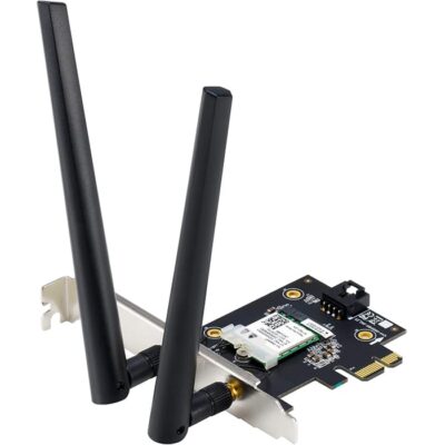 ASUS PCE-AX1800 WiFi 6 Adapter, Bluetooth 5.2, WPA3 Security, 1800Mbps Speed, 2.4GHz/5GHz RATE, OFDMA, MU-MIMO | 90IG07A0-MO0B00
