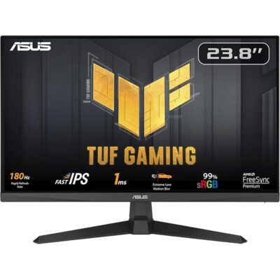 Asus TUF Gaming VG249Q3A 24-inch, Full HD 180Hz, Fast IPS, 1ms, 99% sRGB Gaming Monitor – Black | 90LM09B0-B01170