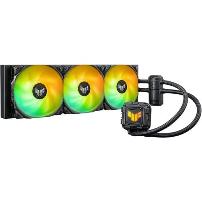 Asus TUF Gaming LC II 360 ARGB Liquid Cooler With Aura Sync, 360MM Radiator, 3*120MM TUF ARGB Fans, Reinforced 400MM Tubing, Decoupled Low-Noise Pump With Cover, Black