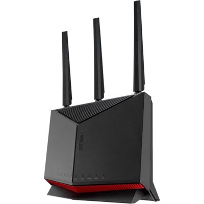 ASUS RT-BE86U Router, Up to 5764 Mbps Data Rate, External Antenna x3, Internal Antenna x1, 256MB Flash & 1GB RAM Memory, AiMesh, BE6800 Ultimate BE Performance | 90IG08W0-MO9A0V
