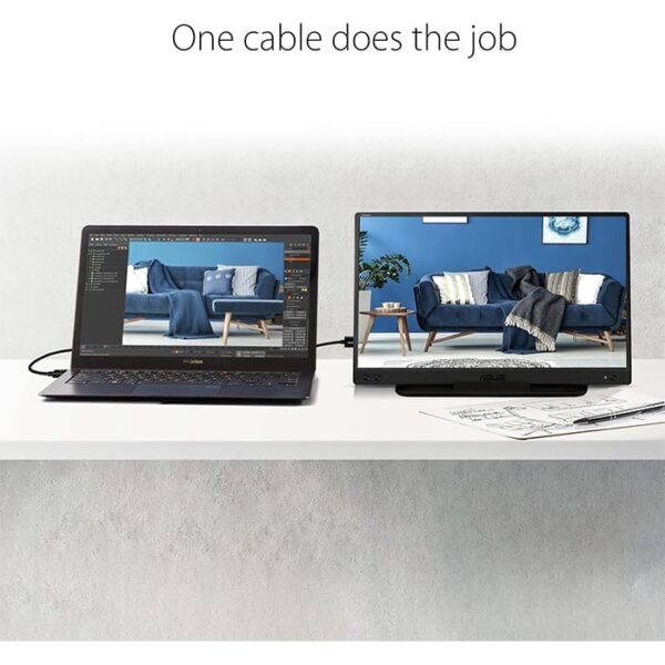 ASUS ZENSCREEN MB166C PORTABLE USB 15.6 MONITOR | 90LM07D3-B01170 - Image 2