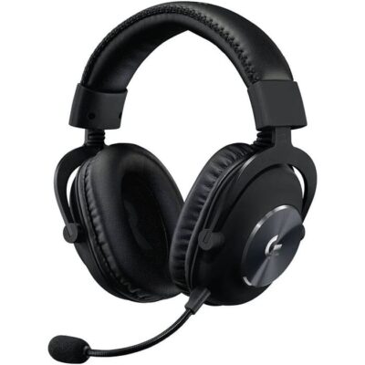 Logitech PRO X Gaming Headset, 50mm PRO-G Drivers, 7.1 Surround Sound, Cardioid Pickup Pattern, Wired Connectivity, Neodymium Magnet, Memory Foam Leatherette Pads, Black | 981-000818