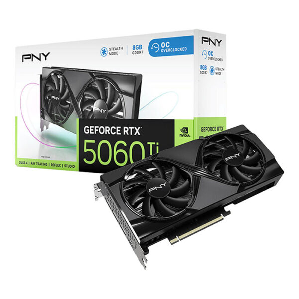 PNY RTX5060TI DUAL FAN 8GB OC Graphic Card | VCG5060T8DFXPB1-O