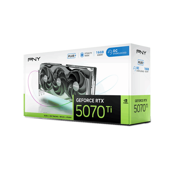 PNY RTX5070TI TRIPLE FAN PLUS 16GB OC Graphics Card | VCG5071T16TFXPB1-O