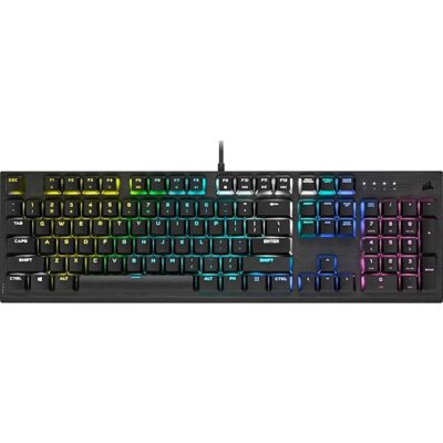Corsair K60 RGB Pro Low Profile Mechanical Gaming Keyboard, Cherry MX Low Profile Speed Mechanical Keyswitches – Slim and Streamlined Durable Aluminum Frame – RGB Backlighting | CH-910D018-NA