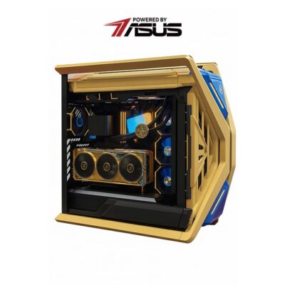 Gold Gaming PC Powered by ASUS (AMD Ryzen 9 9950X 3D, 64GB DDR5 RAM, RTX 5090 32GB OC DHAHAB EDITION)